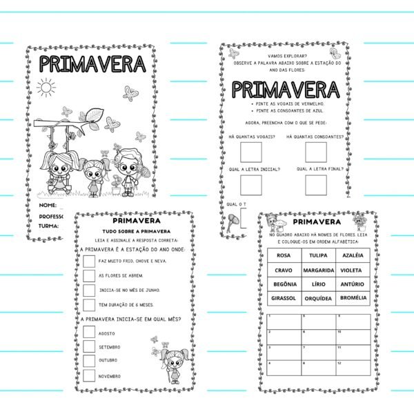 ATIVIDADES PRIMAVERA
