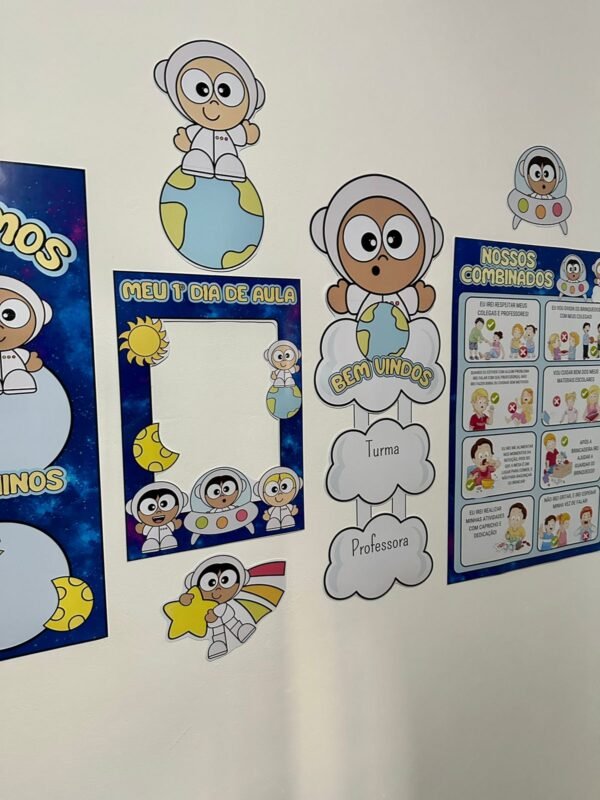 KIT DECORAÇÃO SALA DE AULA ASTRONAUTA
