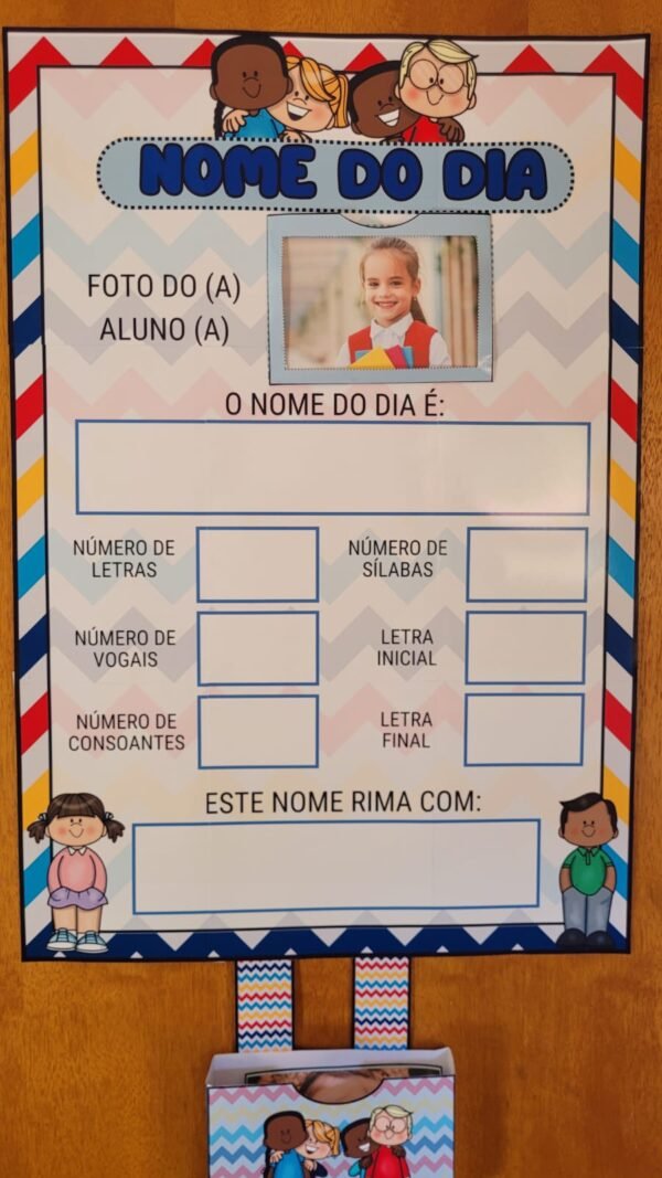 CARTAZ PARA EXPLORAR NOME DO DIA