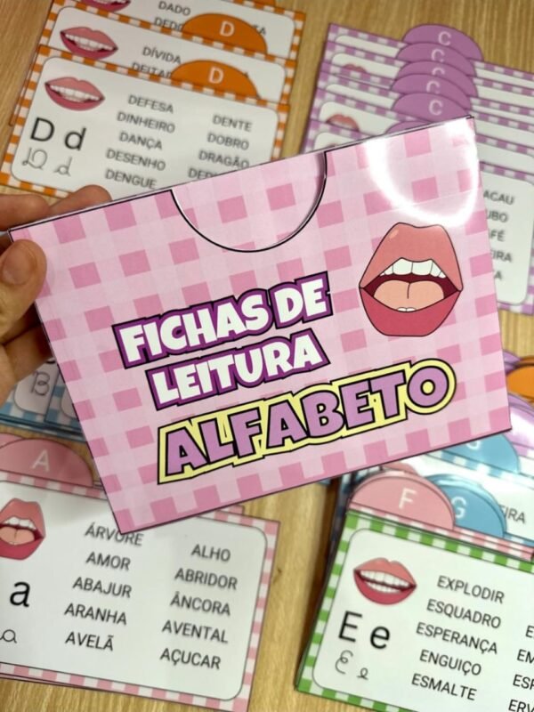 FICHAS DE LEITURA- ALFABETO - Imagem 4