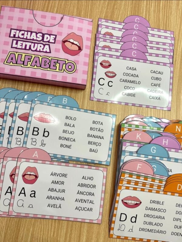 FICHAS DE LEITURA- ALFABETO - Imagem 2