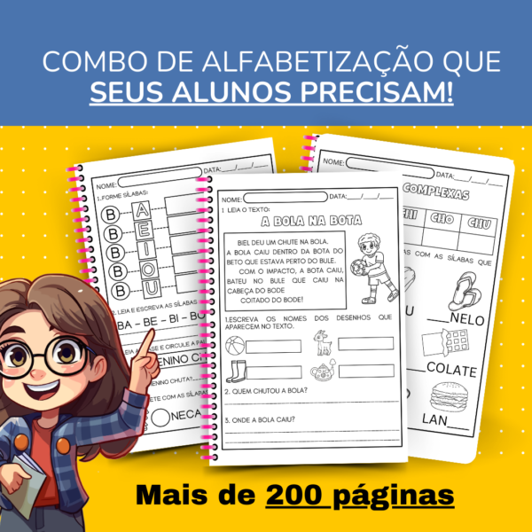SUPER KIT ATIVIDADES ALFABETIZAÇÃO - Imagem 2