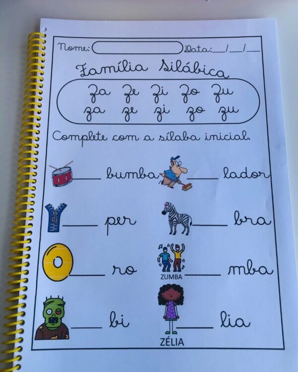 ATIVIDADES DE FAMÍLIAS SILÁBICAS EM LETRA CURSIVA - Image 3