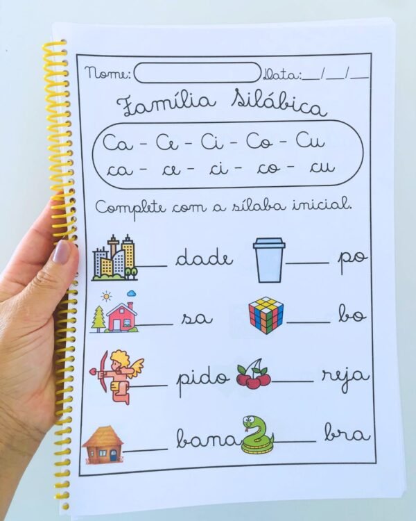 ATIVIDADES DE FAMÍLIAS SILÁBICAS EM LETRA CURSIVA - Image 5