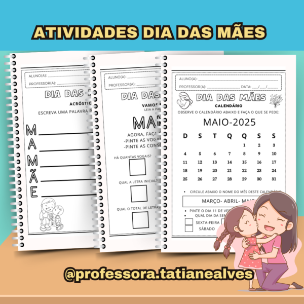 ATIVIDADES DIA DAS MÃES COM 35 PÁGINAS - Image 4