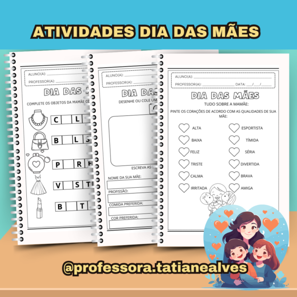 ATIVIDADES DIA DAS MÃES COM 35 PÁGINAS - Image 7