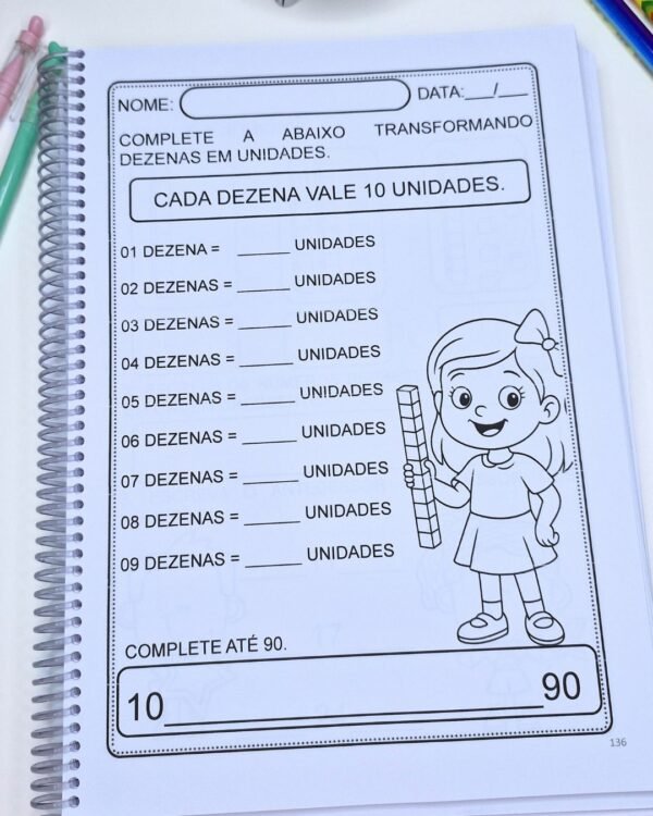 APOSTILA COM 160 PÁGINAS NÚMEROS ATÉ 99 - Image 19