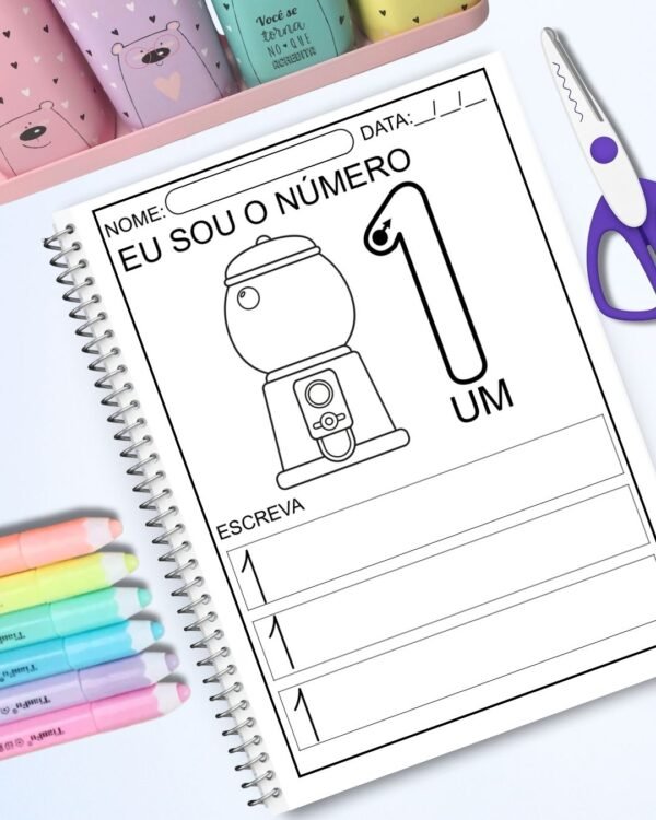 APOSTILA COM 33 ATIVIDADES NÚMEROS DE 0 A 10 - Image 8