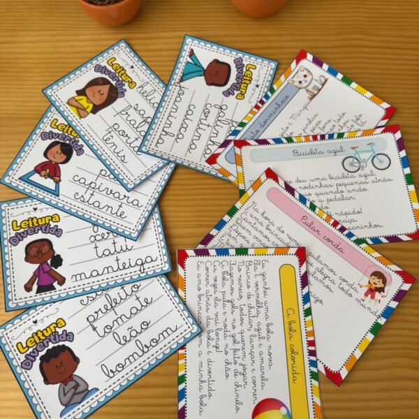 KIT FICHAS DE LEITURA- LETRA CURSIVA