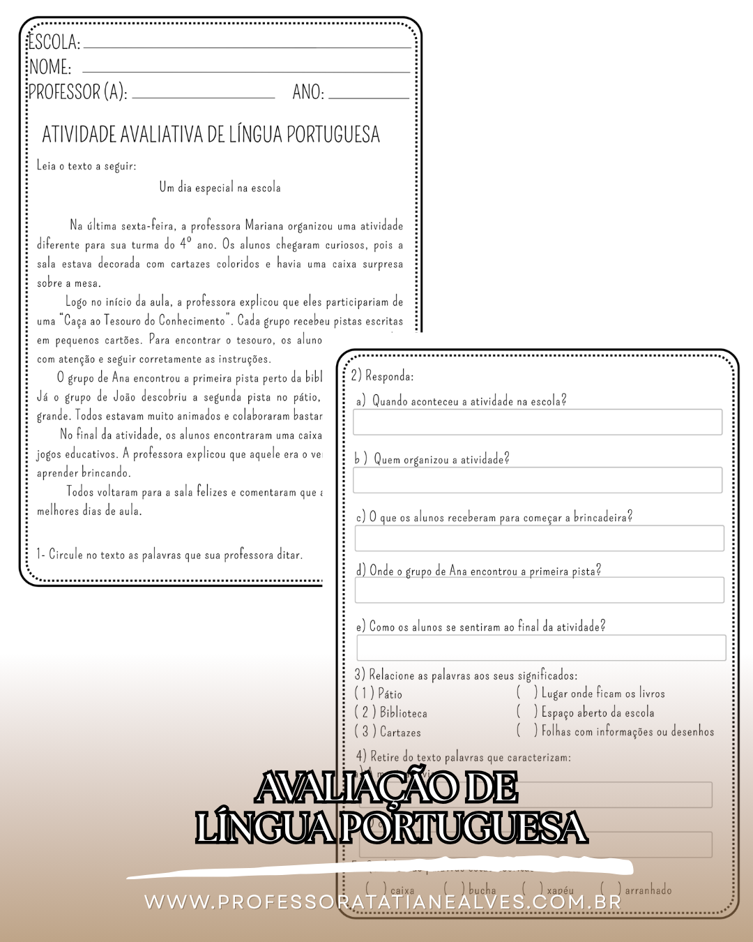 ATIVIDADE AVALIATIVA- 4º ANO- 1º BIMESTRE - Imagem 10