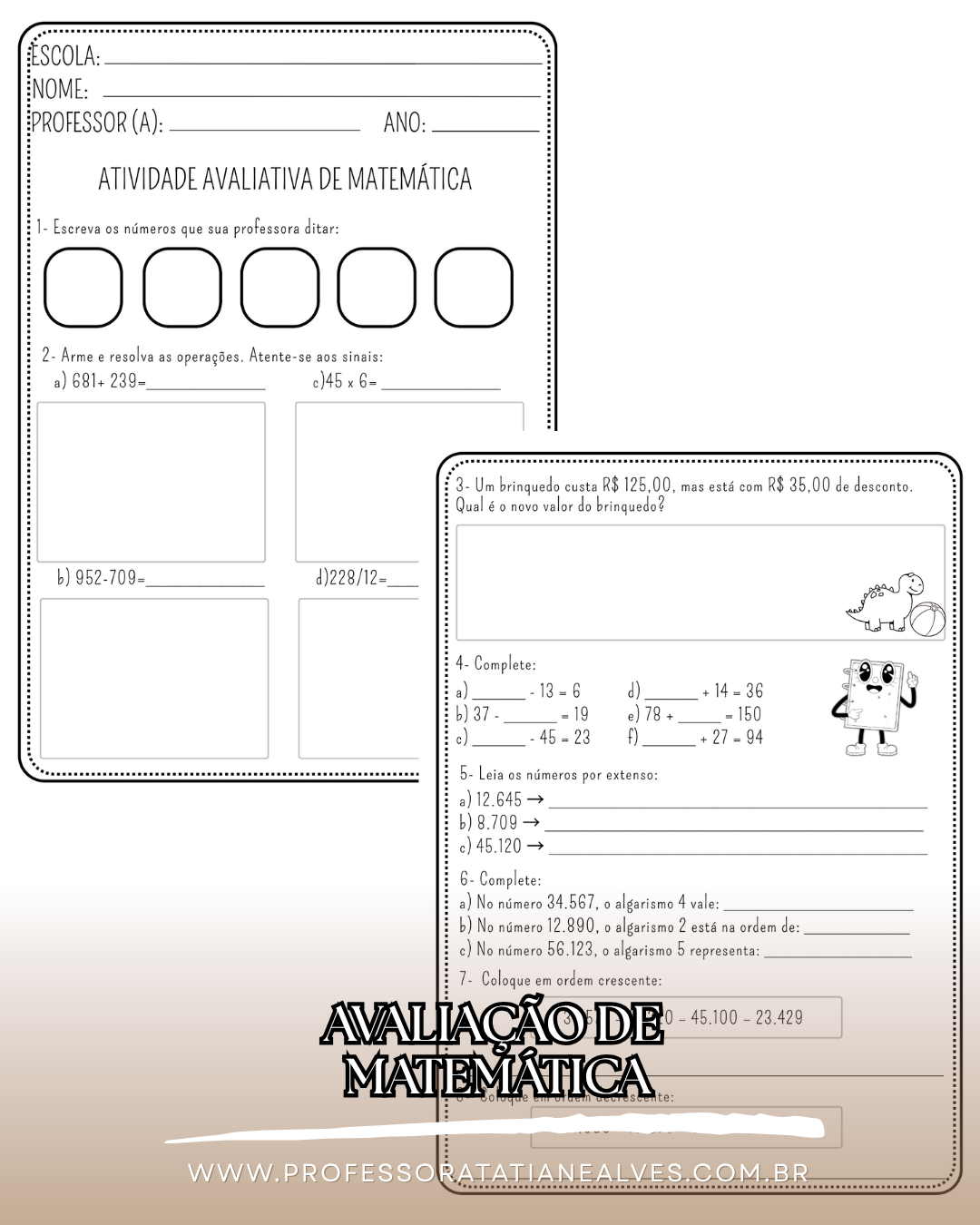 ATIVIDADE AVALIATIVA- 4º ANO- 1º BIMESTRE - Imagem 8