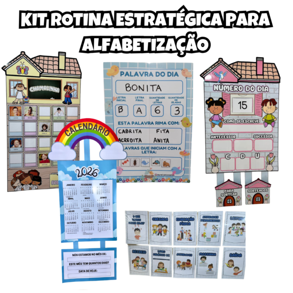 KIT ROTINA ESTRATÉGICA PARA ALFABETIZAÇÃO + BRINDE